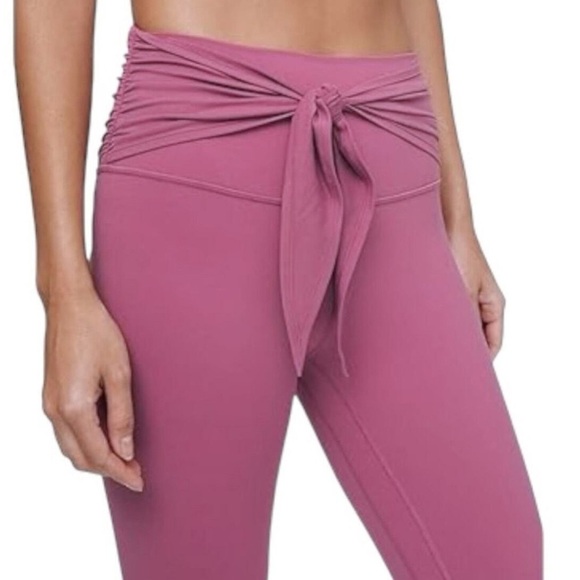Lululemon Leggings Womens 6 Align Pant 28” Wrap Waist Special Edition Moss Rose - Picture 11 of 11